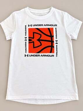 Under Armour Basketball T-Shirt White YM